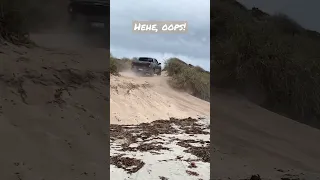 Maybe a bit too much right foot. #ldv #offroad #funnyvideo #4x4 #maxus #t60 #beach #driving