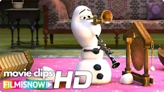 AT HOME WITH OLAF (2020) Clips 🍬🥤🎷🌄 | Disney+ Frozen 2 Spin-off Series