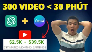 Cách tôi tạo 300 video ngắn trên YouTube chỉ trong 30 PHÚT kiếm 40000$/tháng - Kiếm tiền Online 2023