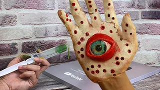 Stop Motion Cooking - Making HAND CAKE from Cooking stuff Funny Video | Cooking ASMR