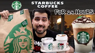 Eating Only From STARBUCKS For 24 Hours || Kaafi Mehanga Challenge || Food Challenge