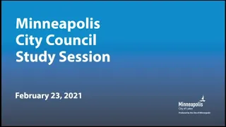 February 23, 2021 Council Study Session