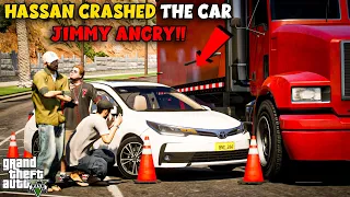 HASSAN CRASHED THE CAR | JIMMY ANGRY!! | TOYOTA COROLLA GRANDE 2018 | NB - EP #27 | GTA 5 PAKISTAN