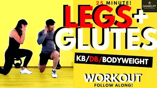 25 min Glute and legs workout HIIT workout | Kettlebell Leg Workout | Leg and Butt Workout |DANIELPT