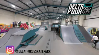 FPV at an indoor skate park #deltafourskatepark #fpv #cinewhoop