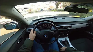 BMW E90 2009 318d POV City Drive Onboard