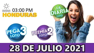 Sorteo 03 PM Loto Honduras, La Diaria, Pega 3, Premia 2, Miércoles 28 de julio 2021 |✅🥇🔥💰