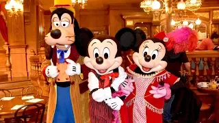 The Lucky Nugget Saloon NEW Tea Time with Character Fun at Disneyland Paris - Mickey, Minnie & Goofy