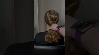 #tutorial  сбора низкого текстурного пучка. Ставь 👍 если было полезно #hairstyle #hair #прически