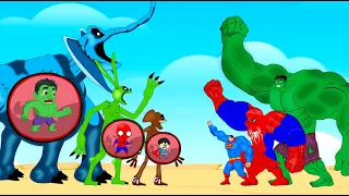 Rescue Baby HULK & SPIDERMAN Vs DogDay, BubbaPhant, HoppyHopscotch: Who Is The King Of Super Heroes?