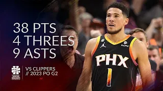 Devin Booker 38 pts 4 threes 9 asts vs Clippers 2023 PO G2