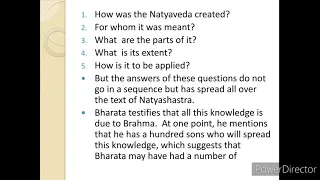 Bharata's Natyashastra Introduction and Chapter I Summary Explained in Hindi.