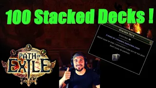 [Gamble video] 100 Stacked Decks traded on POE !