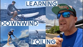 Downwind SUP Foiling a lesson with the jet ski