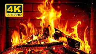 🔥 Cozy Fireplace 4K (12 HOURS). Fireplace with Crackling Fire Sounds. Crackling Fireplace 4K