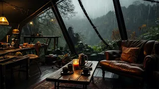 Tranquil Rainforest Night | Relaxing Tent Rainfall for Restful Sleep | ASMR Nature Sounds