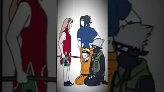 Even kakashi cannot stop her 🤣😂 #naruto #sakura #sasuke #kakashi #team7