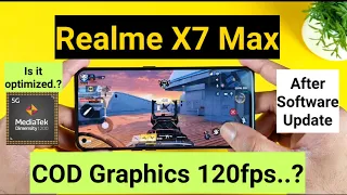 Realme X7 Max COD 120Fps Graphics after software update dimensity 1200 is it optimized or not🔥🔥🔥