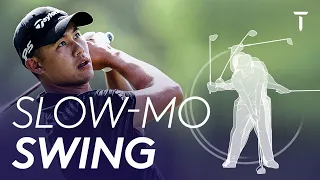 Collin Morikawa's golf swing in Slow Motion