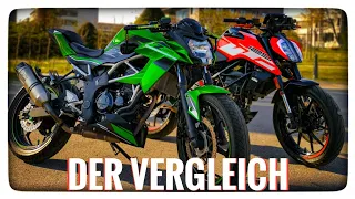 KTM Duke 125 vs. Kawasaki Z125 // DER VERGLEICH