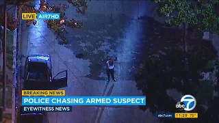 Police in pursuit of armed suspect in the South Bay area | ABC7