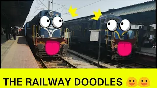 The Railway Doodles - Funny Locos WAP7 WAP4 WAG9 WAG7 [Full HD]