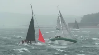 Rolex Fastnet Race 2023 at Hurst Castle | Lively conditions, gusting Force 9.