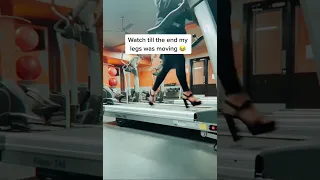 Running on a treadmill with heels