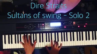 Dire Straits - Sultans of swing - Guitar Solo 2 in Piano - Tutorial / How to play