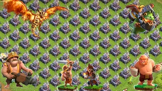 Eagle artillery (115) vs super troops 😱#coc #gaming