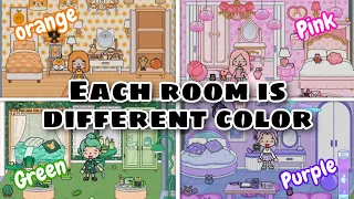 Each room is a different color 😱💖 Toca boca house makeover 😍 [ Toca Life World ]