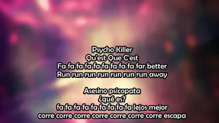 Psycho Killer - Talking Heads Lyrics (Ingles, Español)