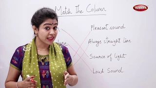 CBSE Class 3 Science : Light and Sound | Match The Column | Science Activities For Kids