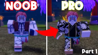 Noob to MAX LEVEL Akaza in Demon Soul.. (ROBLOX) : Part 1