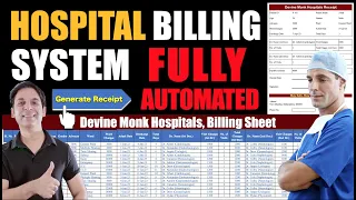 Hospital Billing System in Excel, Fully Automated Excel Sheet / Generate Payment Receipts
