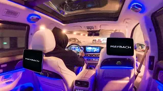 Mercedes GLS600 MAYBACH V8 PASSENGER POV Drive! ALL Features & Gadgets Chauffeured Drive