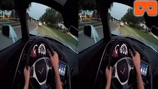 ПРОХВАТ на Chevrolet Corvette POV - Смотреть в VR очках (Google Cardboard, Oculus Rift, VR Box 3D)