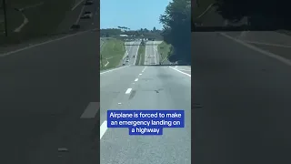 Airplane FORCED to make emergency landing on highway