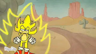 Super Sonic Transformation Sprite Anamitnos.