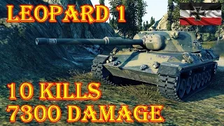 Leopard 1  10 Kills, 7300 Damage  Best Battle ★ Abbey ★ World of Tanks