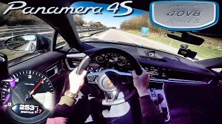 Porsche Panamera 2017 4S Diesel 420 HP POV AUTOBAHN Acceleration by AutoTopNL