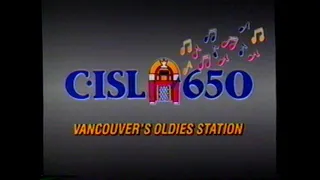 1990 CISL 650 Radio "Vancouver's Oldies Station" Canadian TV Commercial