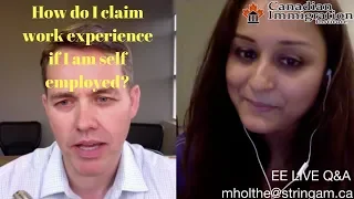 EE LIVE Q&A - How do I claim self employed work experience?