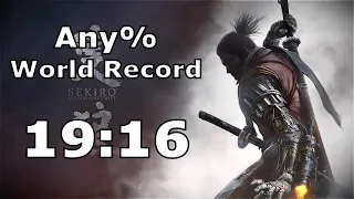 Sekiro Any% Speedrun in 19:16 (Former World Record)