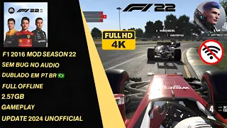 F1 2016 MOBILE • Mod Season 22 • DUBLADO EM PT BR 🇧🇷 (Sem Bug Do Áudio) Android GAMEPLAY