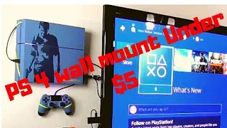 PS4 wall mount, simple diy project under $5, +floating mount.
