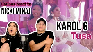 Latinos react to KAROL G ft NICKI MINAJ - TUSA 💕| reaction video FEATURE FRIDAY ✌