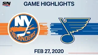 NHL Highlights | Islanders vs. Blues – Feb. 27, 2020