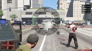 GTA 5 - Grove Street Families and Ballas Gang War + Six Star Escape