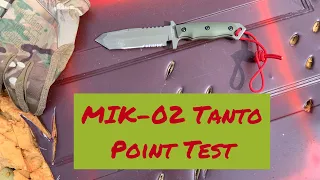 Halfbreed Blades MIK-02 Tanto Penetration TEST